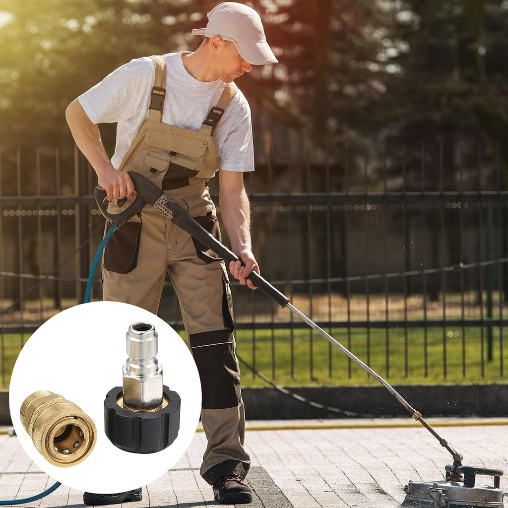 Treela 18 Pack Pressure Washer Adapter Set Quick Disconnect Kit Included M22-15mm Female to M22 14 mm Swivel to 3/8''