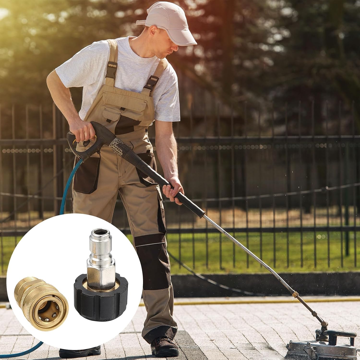 Treela 18 Pack Pressure Washer Adapter Set Quick Disconnect Kit Included M22-15mm Female to M22 14 mm Swivel to 3/8''