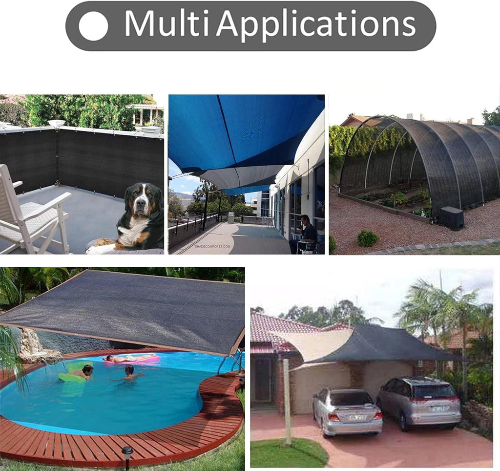 Shade Cloth,Outdoor Sun Shade with Grommets,Garden Shade Netting for Plants Heat Protection Greenhouse Patio Dog Kennel
