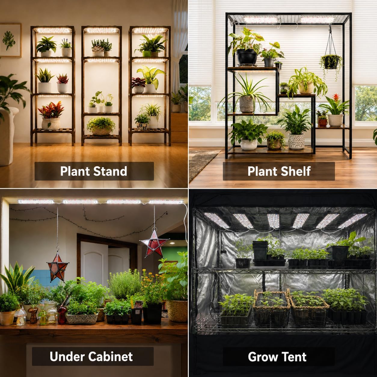 SDOVUERC Full Spectrum 768 LEDs Grow Lights, Plant Grow Lights for Indoor Plants with Daisy Chain Function, Sunlike