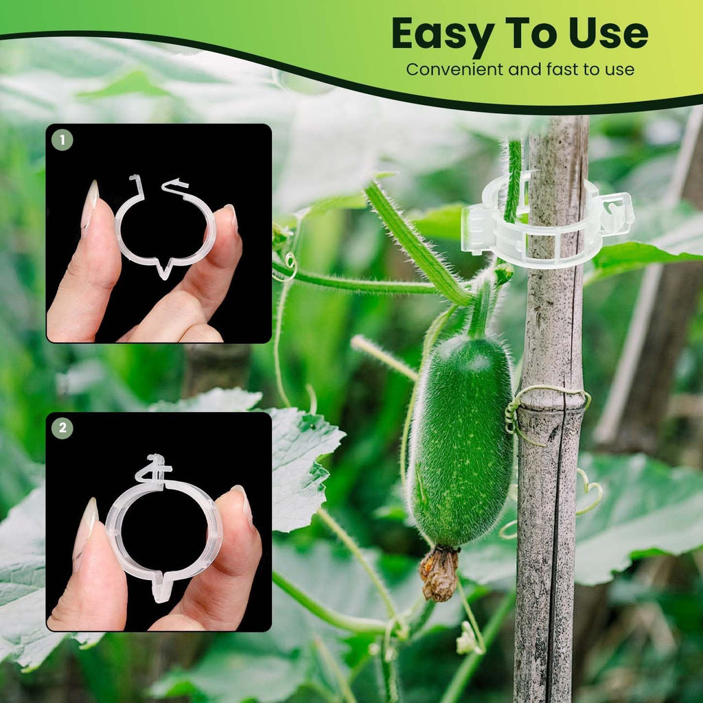 600pcs Plastic Plant Clips Reusable Garden Clips,Secured Plant Clips for Trellis&Vine Support Tomato Clips for Climbing