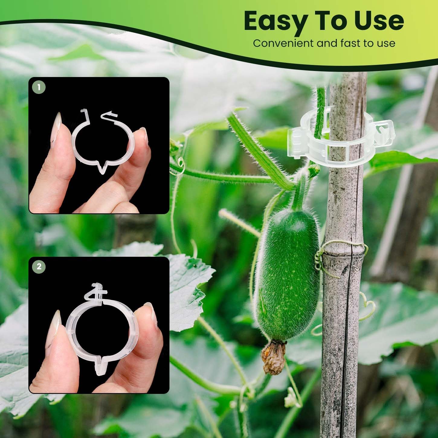 600pcs Plastic Plant Clips Reusable Garden Clips,Secured Plant Clips for Trellis&Vine Support Tomato Clips for Climbing