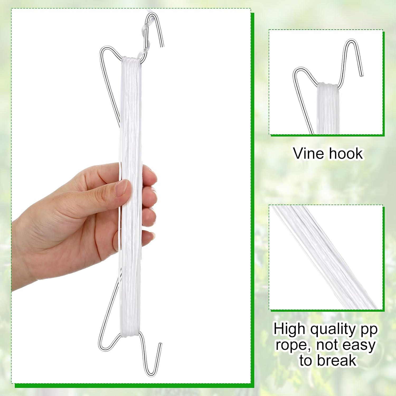 Rtteri 30 Pcs Plant Climbing Hooks Tomato Support J Hooks Garden Hooks for Plant Greenhouse Flower Vine Crop Trellis Kit