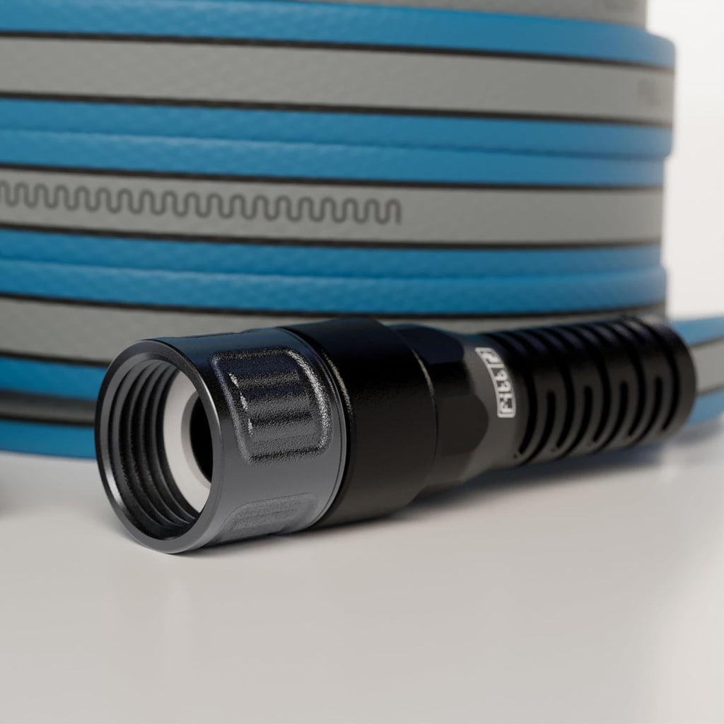 FITT HiFlo Water Hose 50ft, Multipurpose Flat Garden Hose, Easy to Use and Long-lasting Performance, Grey