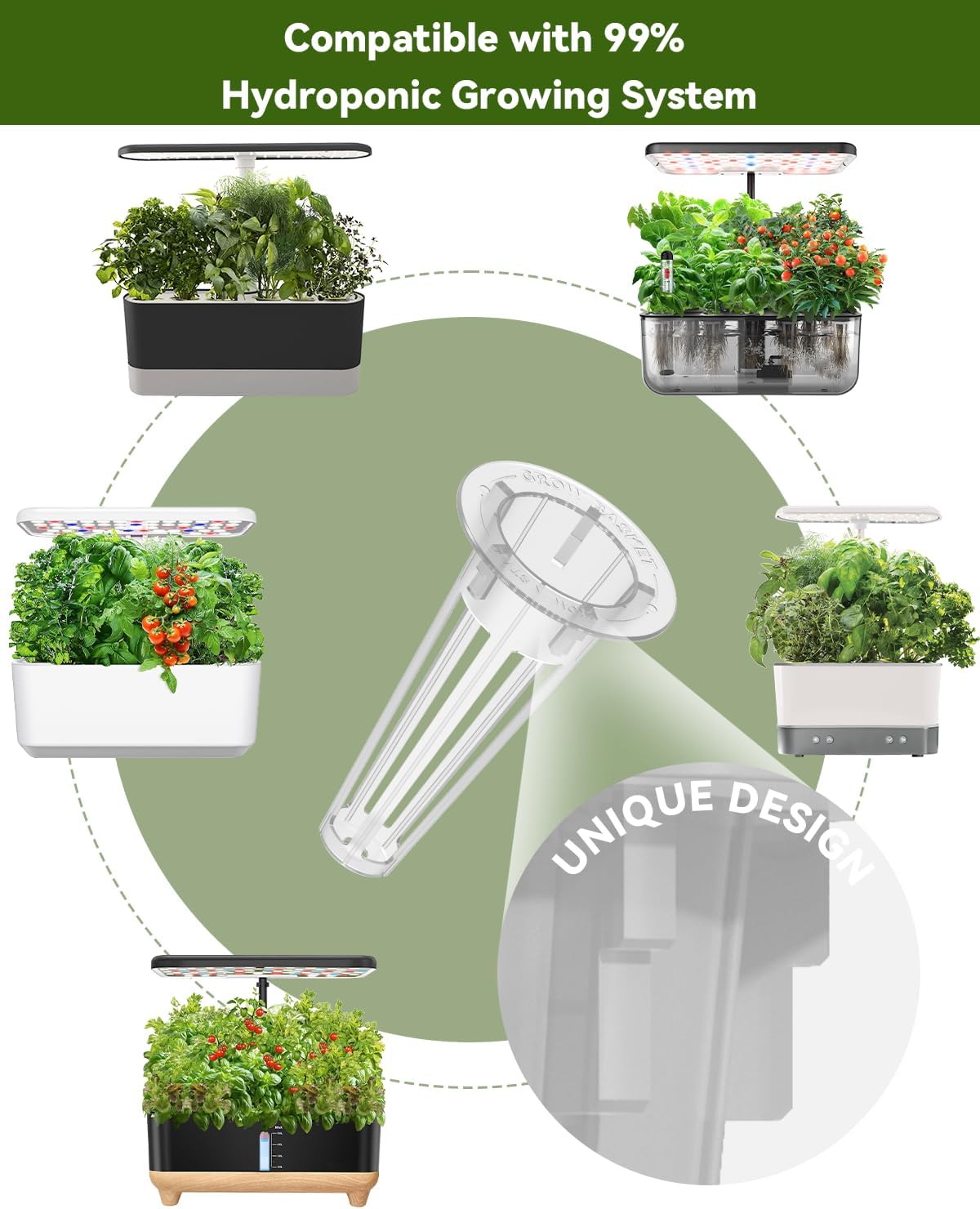 LYKOCLEAN Herb Seed Pod Kit Compatible with AeroGarden Hydroponics Growing System, Complete Indoor Gardening Supply