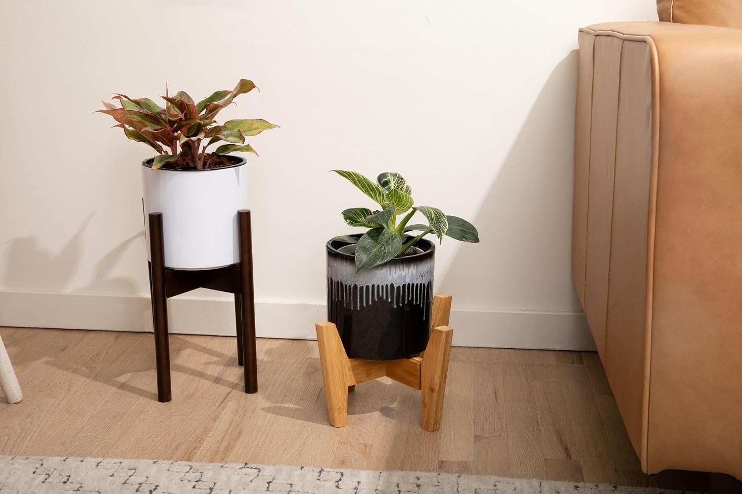 8 inch Self Watering Plant Pot for Indoor Plants, African Violets, Succulents, The Aqua Core Collection (Designer White)