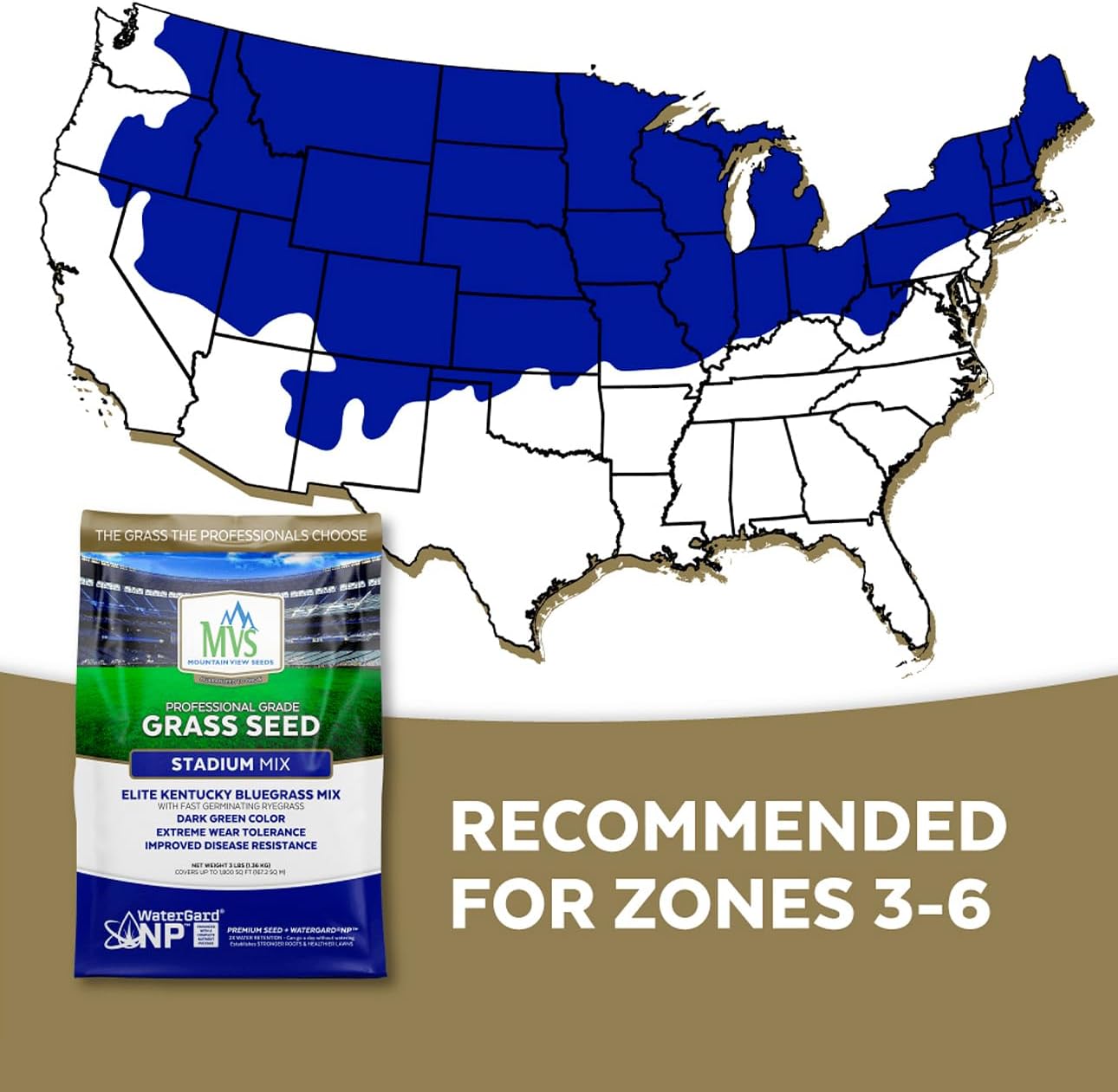 The Andersons Stadium Mix Kentucky Bluegrass Grass Seed - 3 lbs.