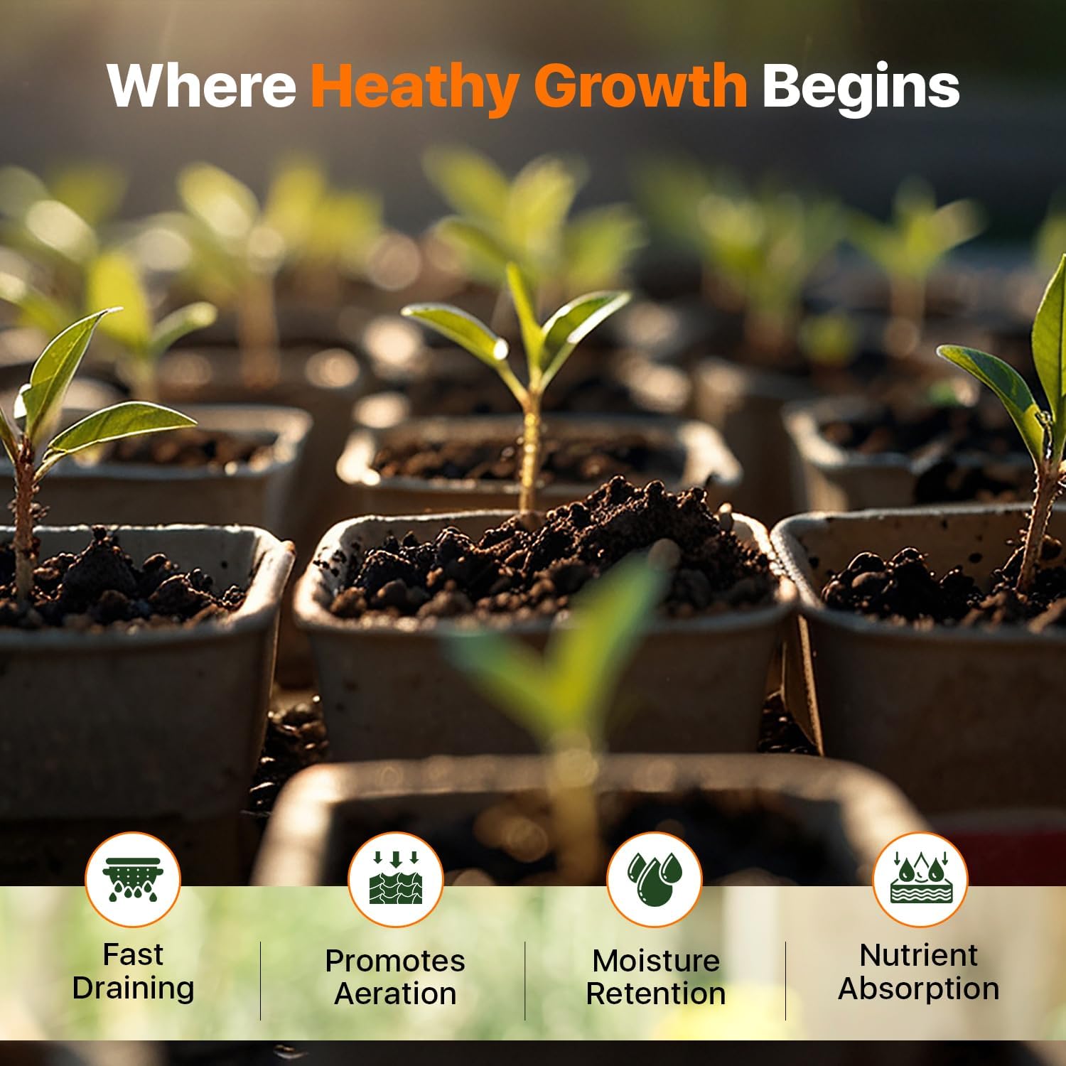 100 Organic Seed Starter Pellets | Ready to Plant Seed Starting Soil Loaded with Pre-Mixed Nutrients | Fast Germination