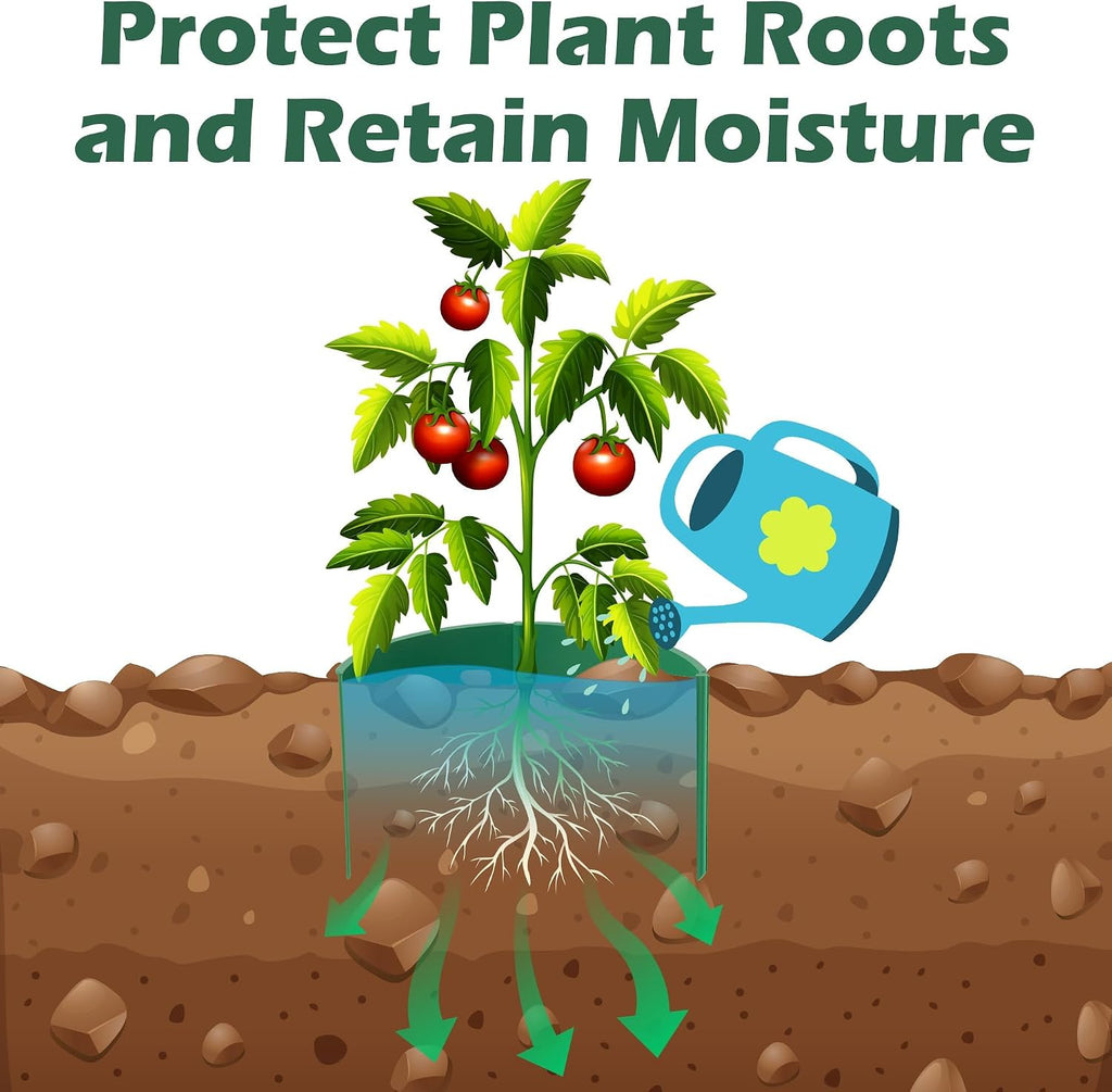24pcs Planting Grow Rings, Round Edging Spliceable Protective Pest-Planting Rings for Vegetable Herb Flower, Circular