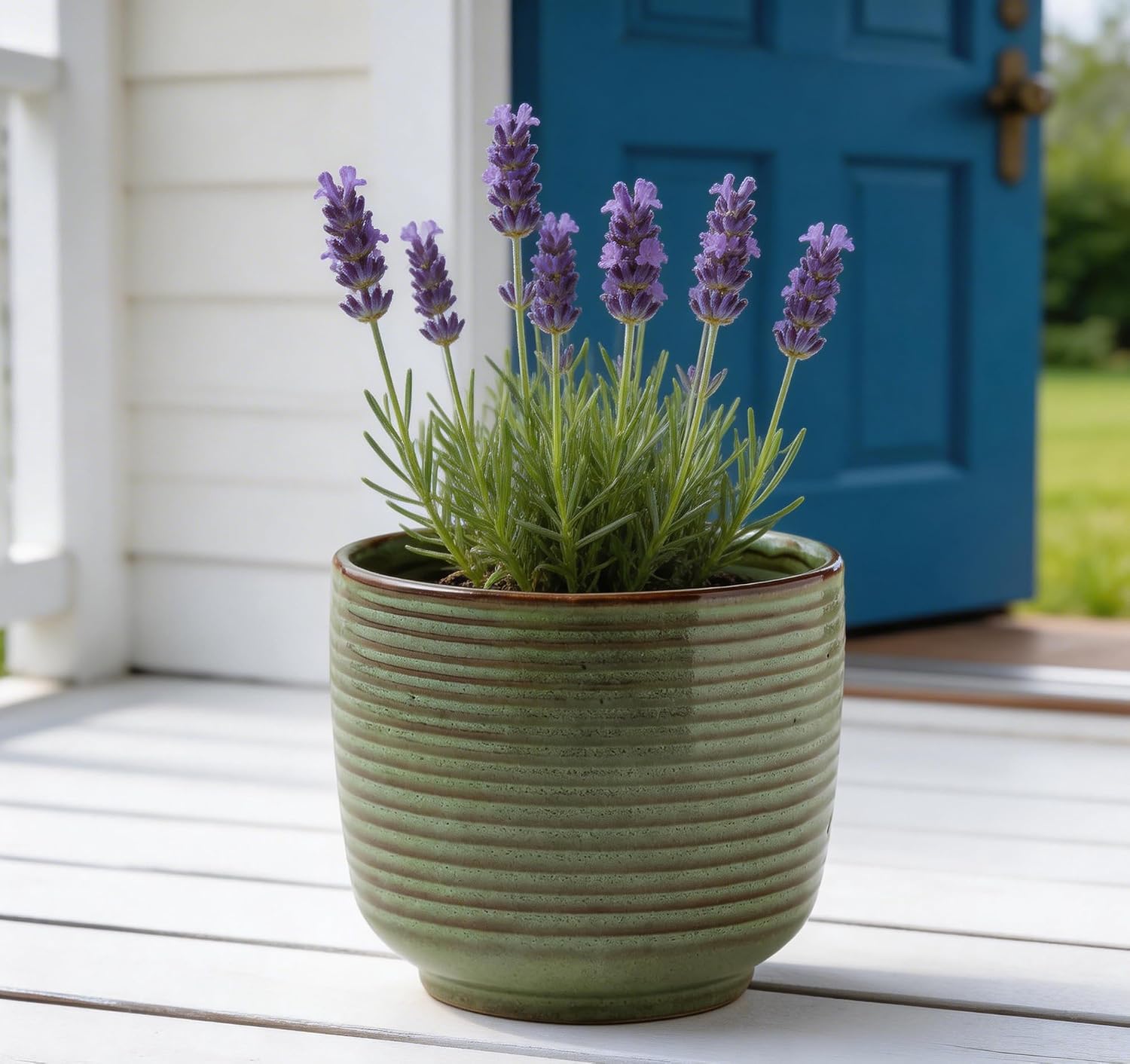 Ceramic Plant Pot, 5.12 Inch Small Planter with Unique Glaze, Home Decor Indoor Outdoor Flower Pot for Succulents