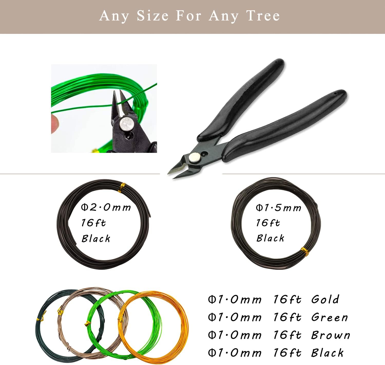 Bonsai Tree Tools Kit, 22 PCs Bonsai Tools Set High Carbon Steel Trimming Tools Set Include Pruning Shears, Cutters
