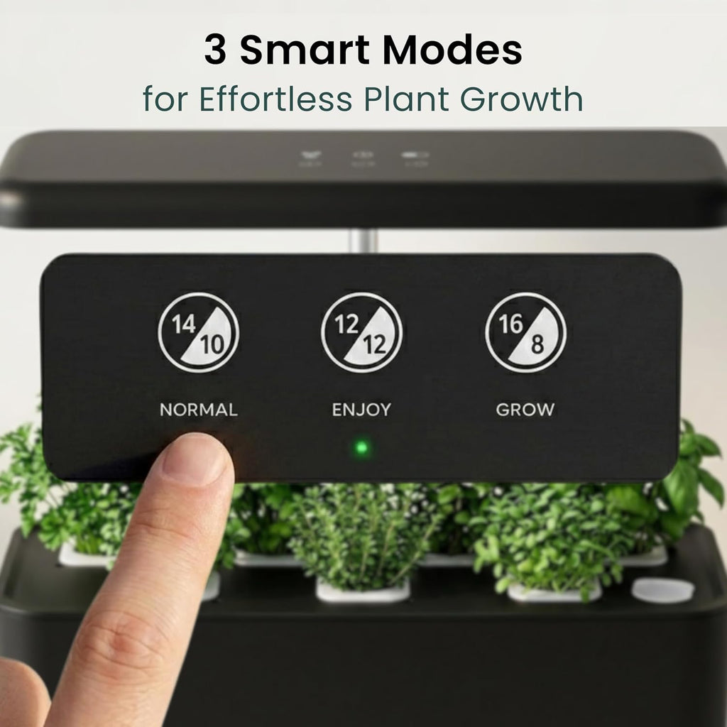Nouri Hydroponics Growing System, 7 pod Smart Indoor Herb Garden Kit with LED Grow Lights, Hydroponic Herb Garden