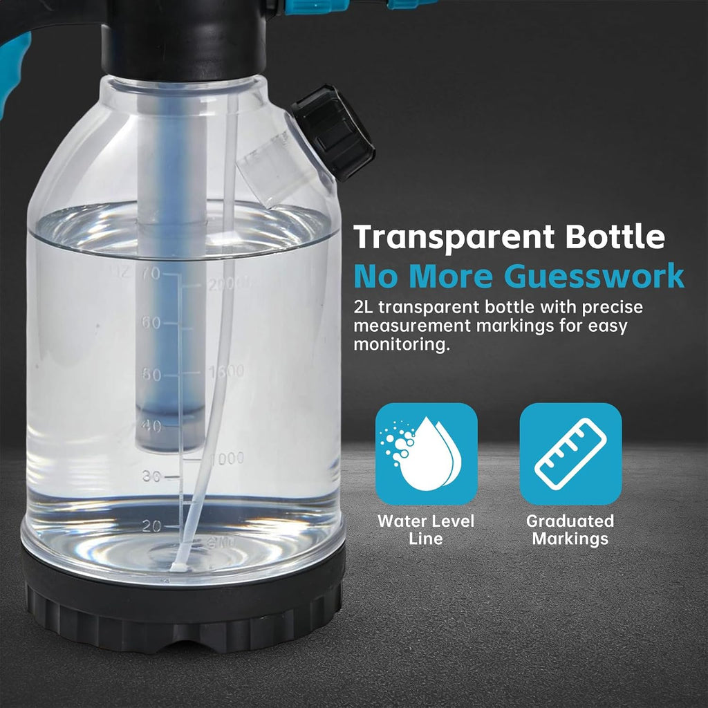 70oz Sprayer Bottle, 0.5gal Pump Sprayer for Flowers, Potted Plant, Handheld Water Bottle with Easy Refill Side Port