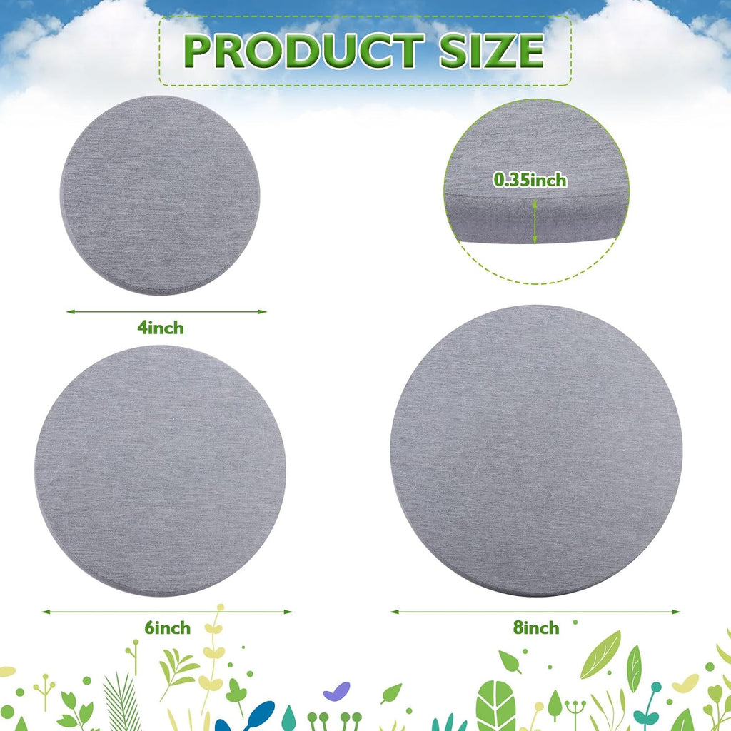 12Pcs Diatomaceous Earth Coaster 4/6/8inch Diatomite Plant Saucer Stone Plant Sourcer Instant Dry Water Absorbent