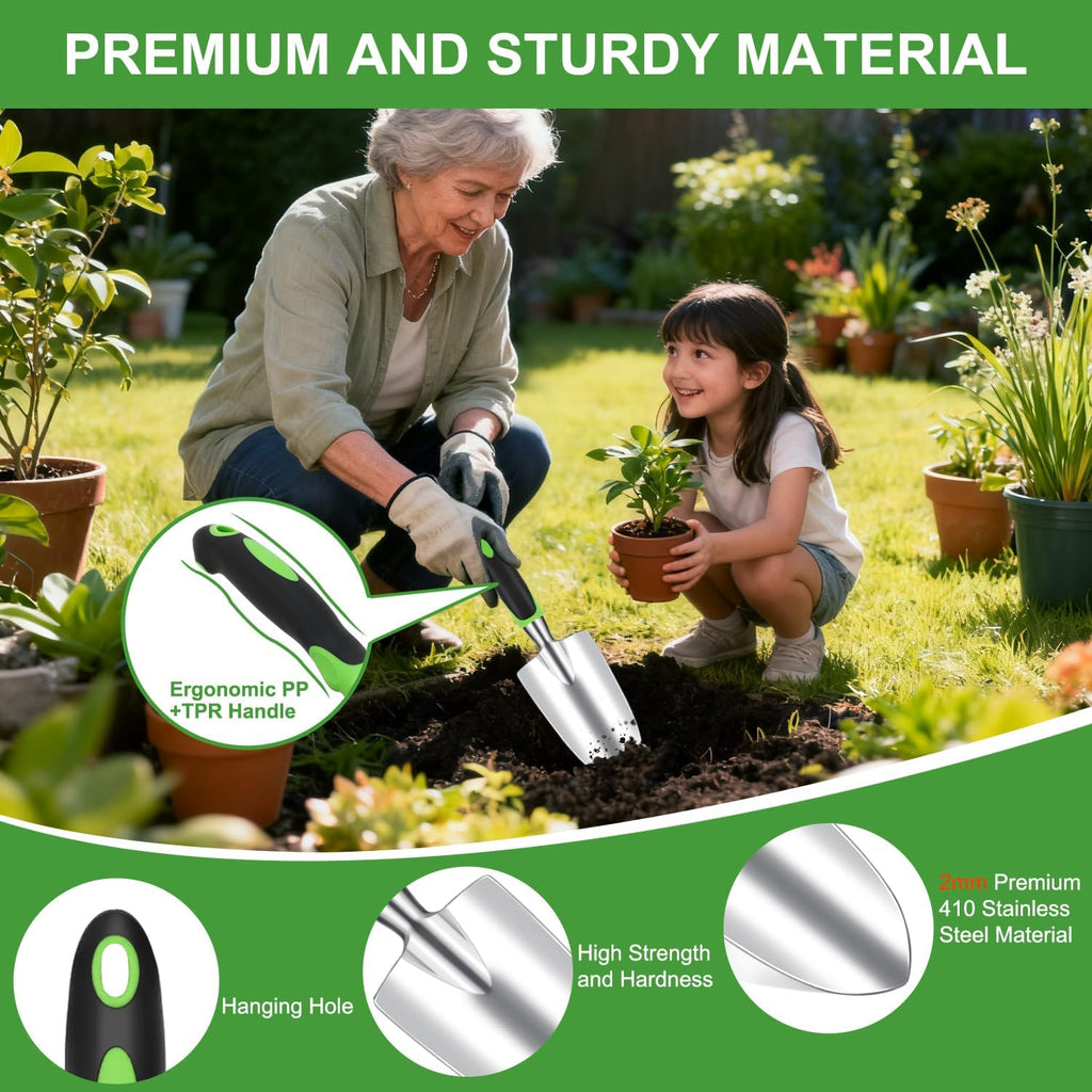 Yesker Gardening Tools 22-Piece Heavy Duty Garden Tool Set Gardening Supplies Gifts for Women Men Gardening Hand Tool