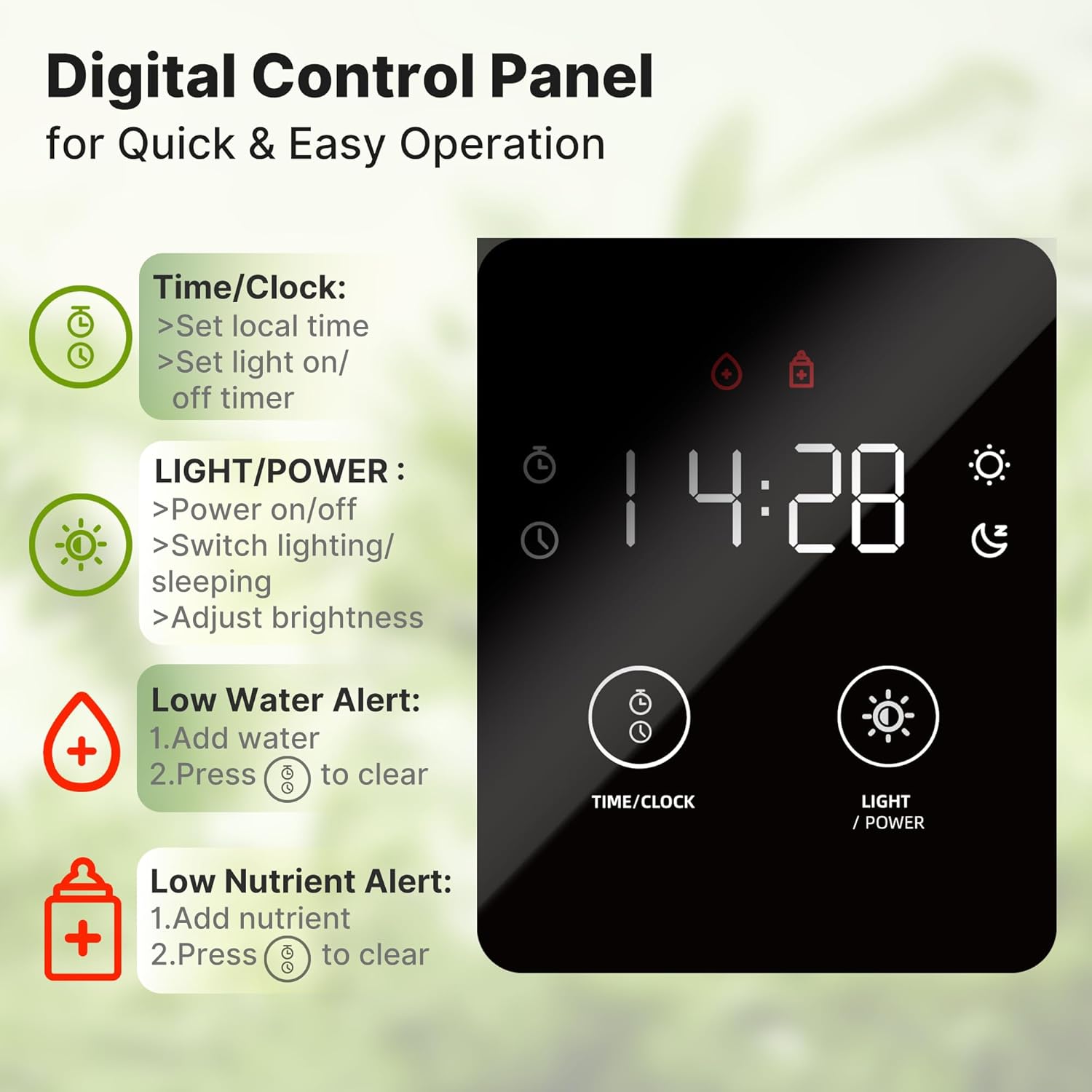 SUNCOZE Smart Hydroponics Growing System, 20 Pods, 25 in Adjustable Height | Indoor Herb Garden with 30W LED Grow