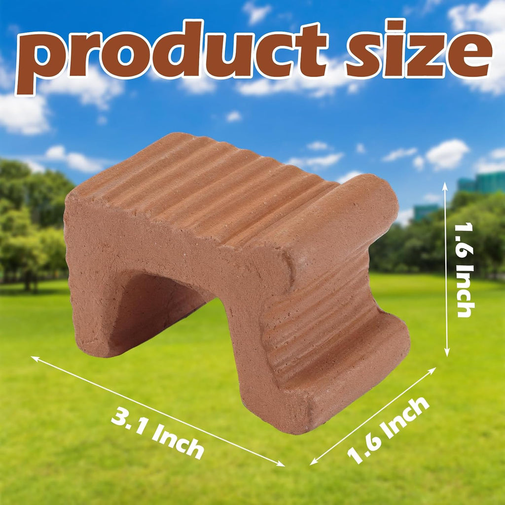 LemonRoad 6 Set Terra Cotta Cement Pot Feet for Outdoor Planters, 1.6" H | Plant Pot Risers for 14"-20" Pots, Pot
