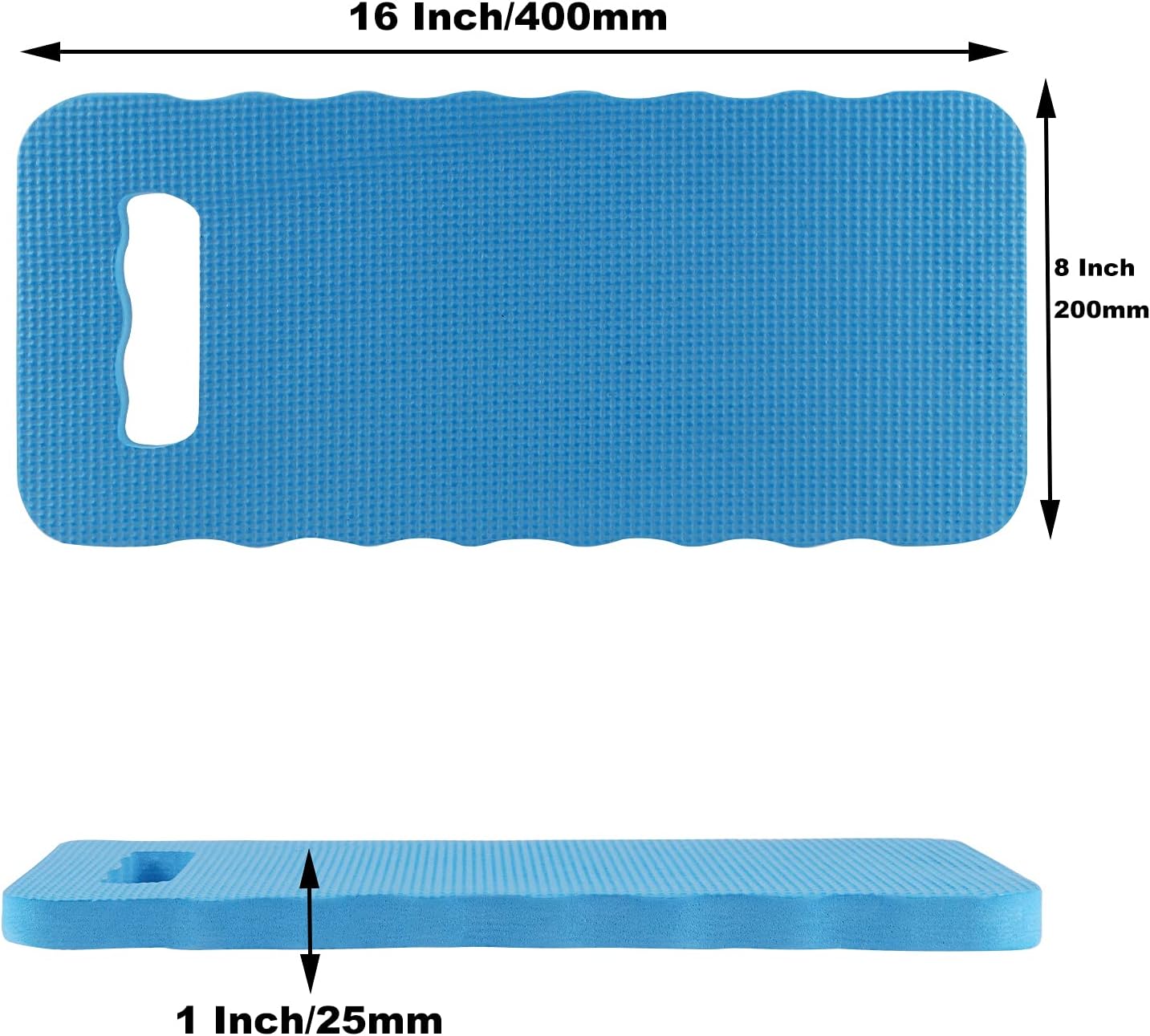 SHEUTSAN 12 Pack 16 x 8 x 1 Inch Thick Kneeling Pad, Garden Kneeling Pad with Pre-Cut Handle, Knee Pad Floor Kneeler