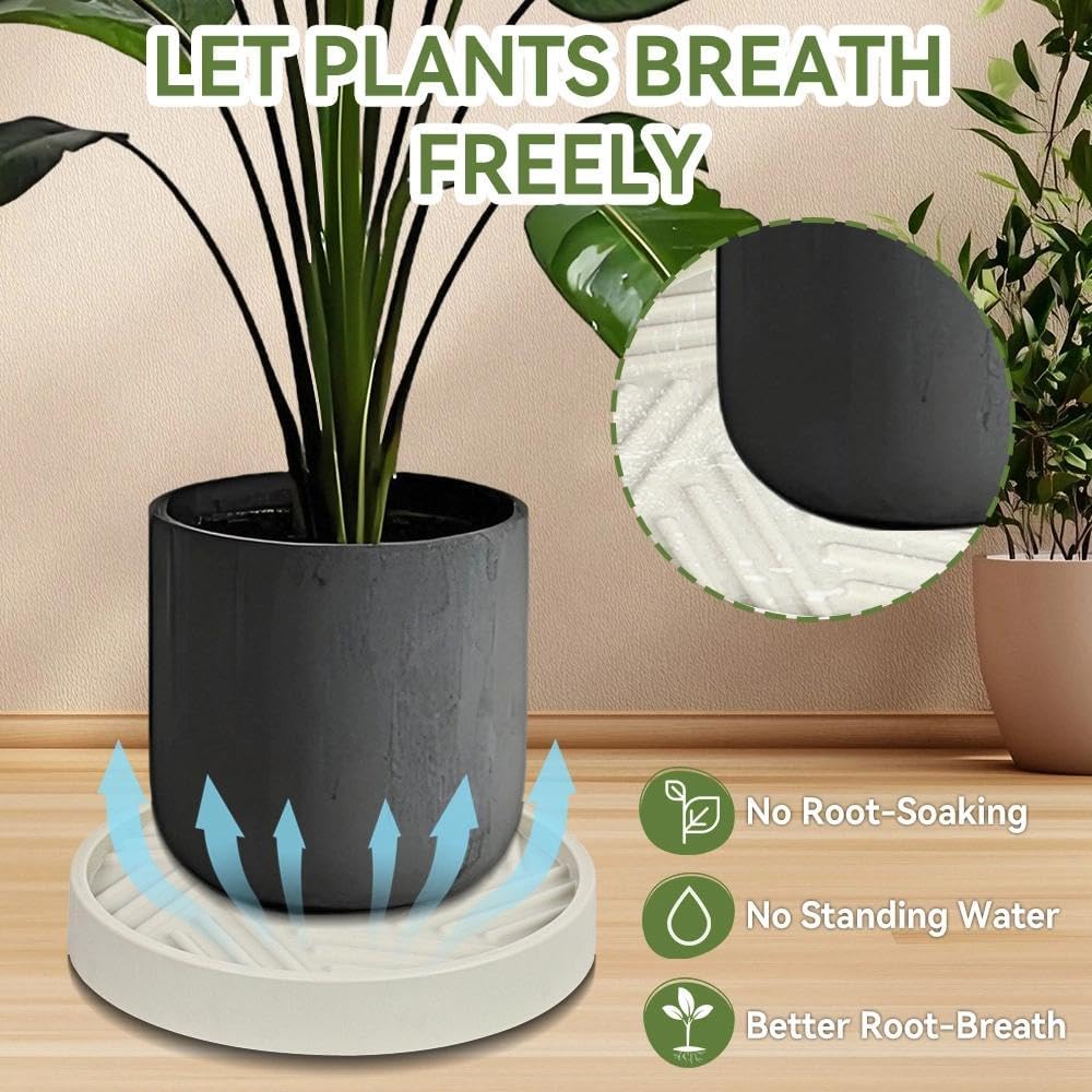 1 Pcs Plant Caddy with Wheels 14.76 Inch Hidden Wheels Heavy Duty Rolling Plant Stand, Indoor Outdoor Plant Saucer Tray