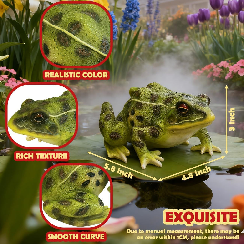Sunthus Frog Garden Decor Resin Statue Toad for Outside