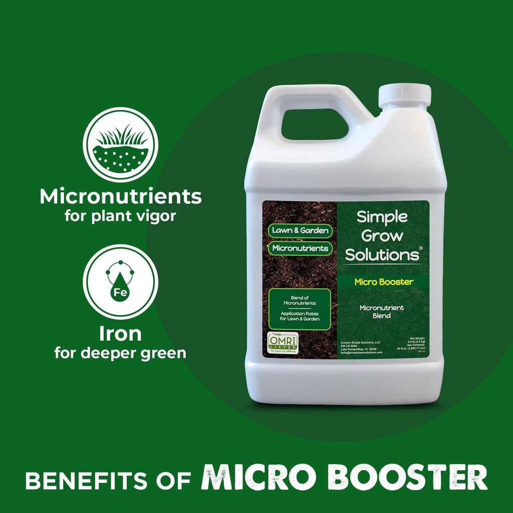 Micronutrient Booster- Complete Plant & Turf Nutrients- Simple Grow Solutions- Natural Garden & Lawn Fertilizer