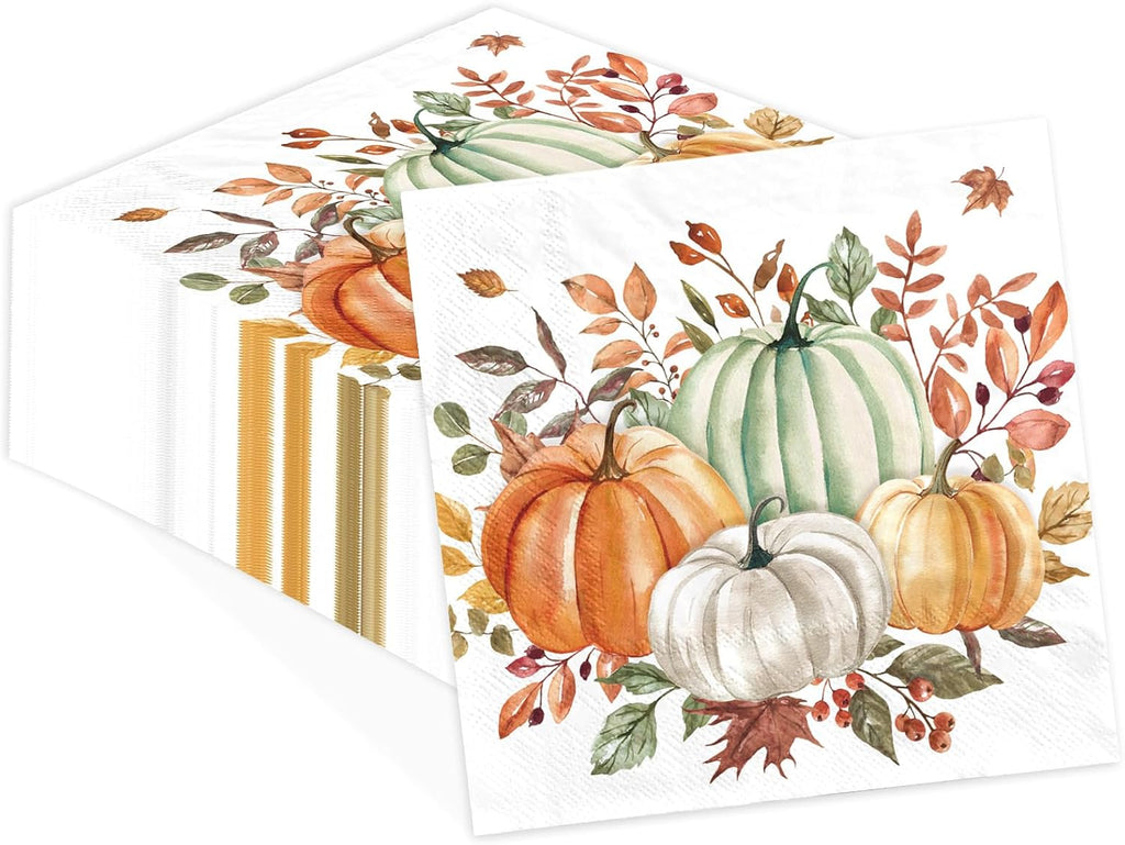 Fall Thanksgiving Pumpkin Napkin Rings Set of 12, Thanksgiving Table Decor