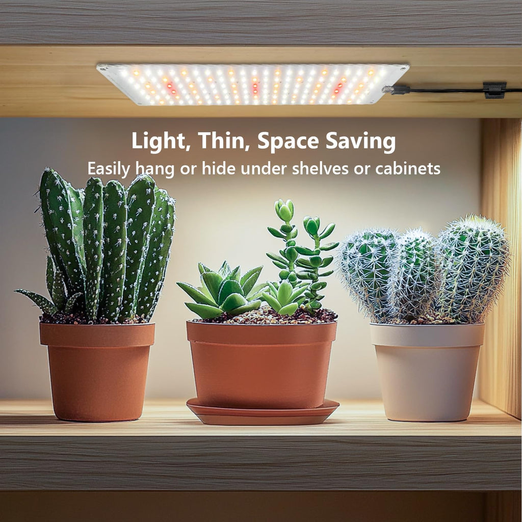 Aumtrly Seed Starting Grow Light, 552 LED Full Spectrum Plant Lamp 4 Panel | for Indoor Plants Growing, 6/12/16H Auto