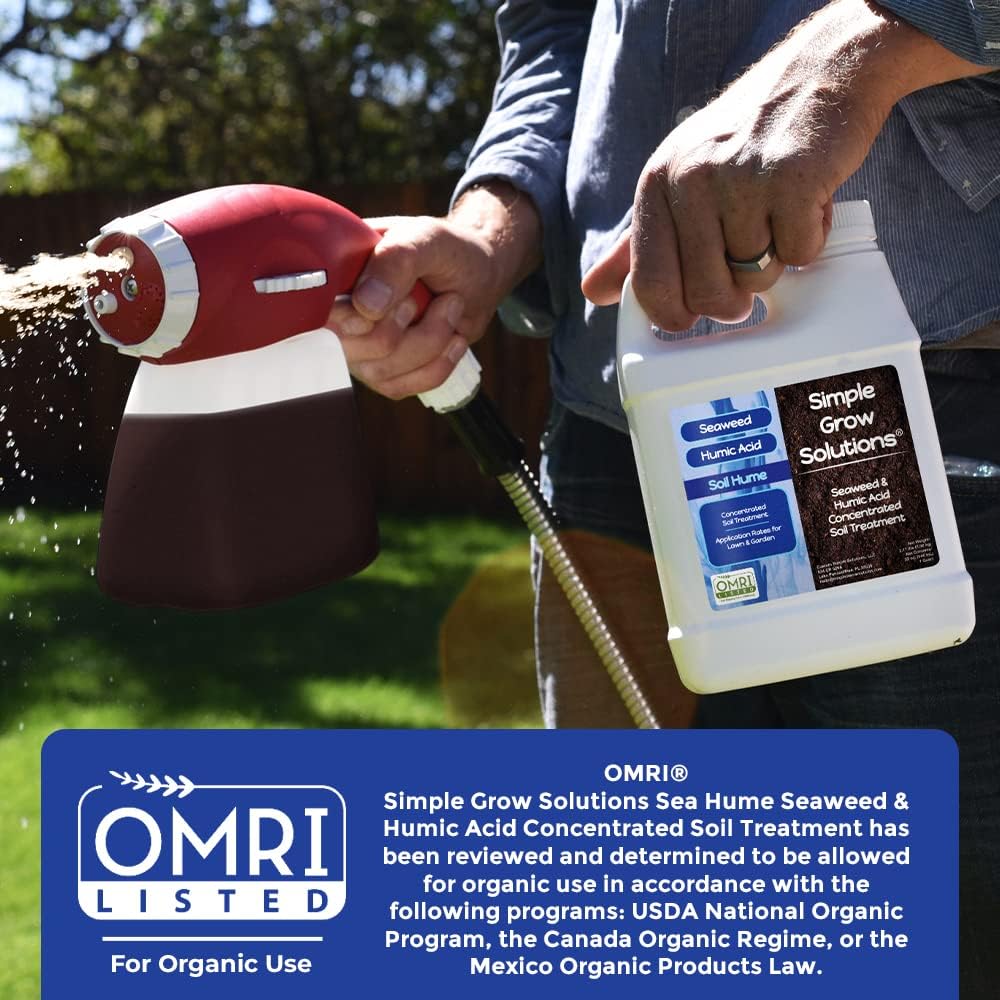 Organic Super Seaweed Humic Acid Blend- Liquid Sea Kelp for Grass and Plants - Soil Hume - Simple Grow Solutions