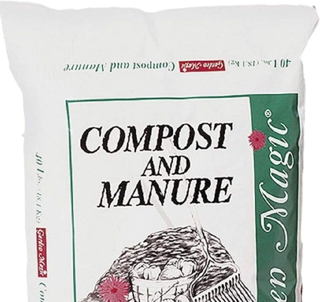 Michigan Peat Garden Magic Odor-Free Compost & Manure Blend, 40 lb | Outdoor Lawn and Gardeniing Mixture with Nutrients