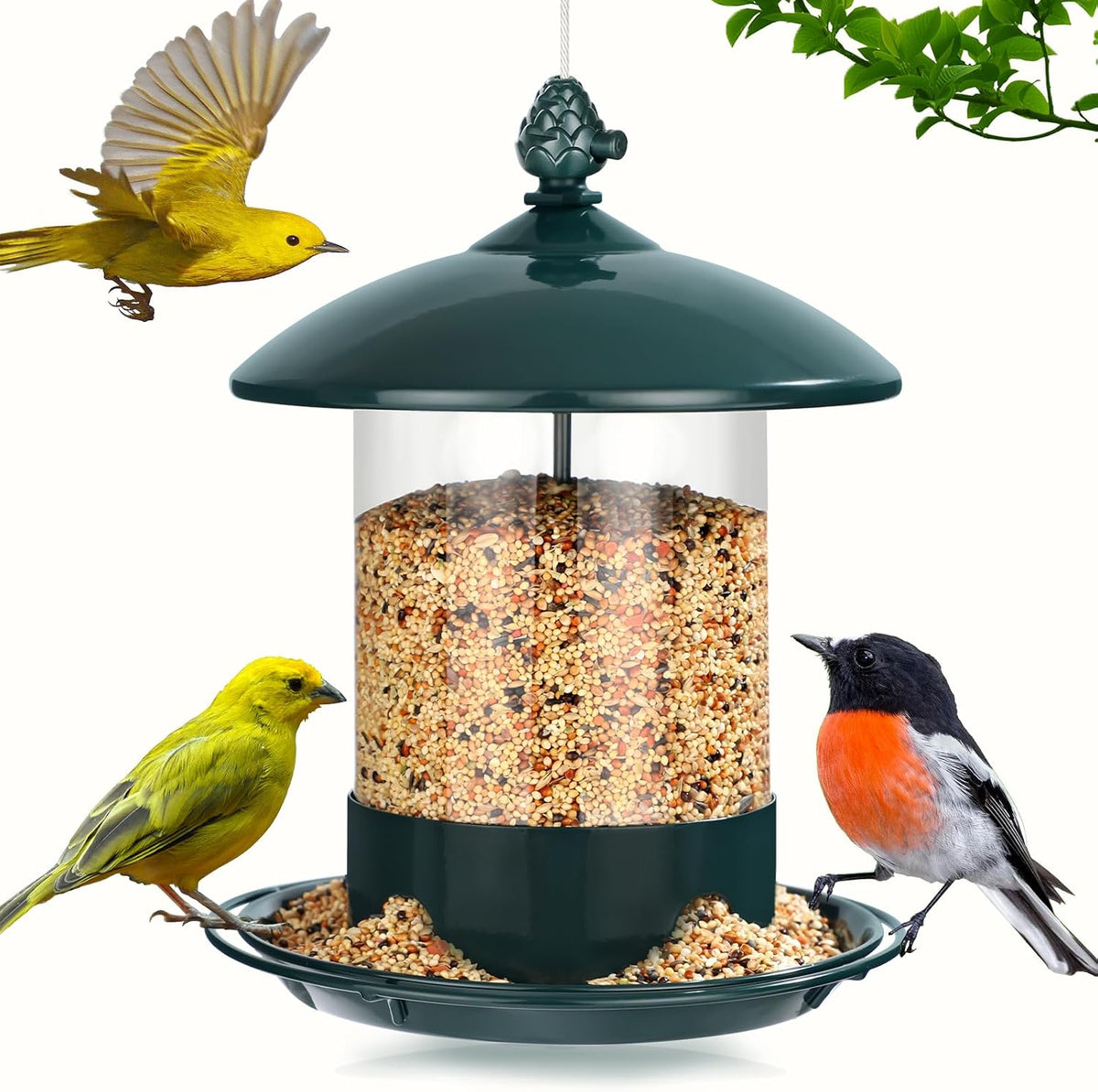 20 Inch Large Bird Seed Catcher Tray for Hanging Bird Feeder Platform