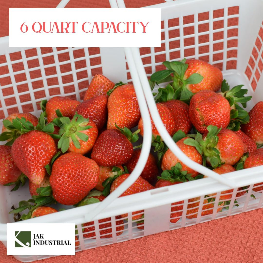 6 Pack – 6 Quart Garden Harvest Basket – Fruit Basket – Small Storage Container for Collecting, Gathering, and Gift