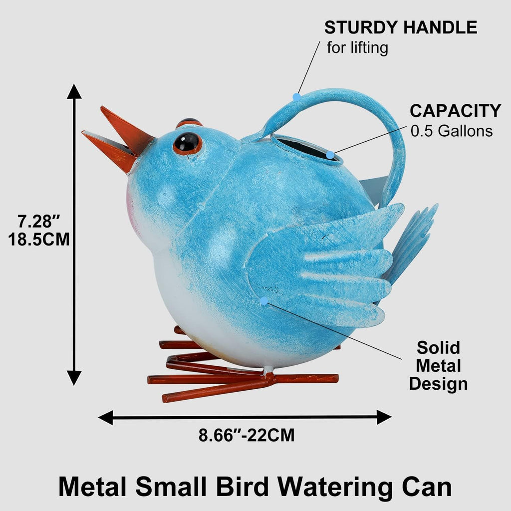 Metal Cute Bird Watering Can for Indoor/Outdoor Plants,Garden Functional Small Watering Can Decor, Decorative Watering