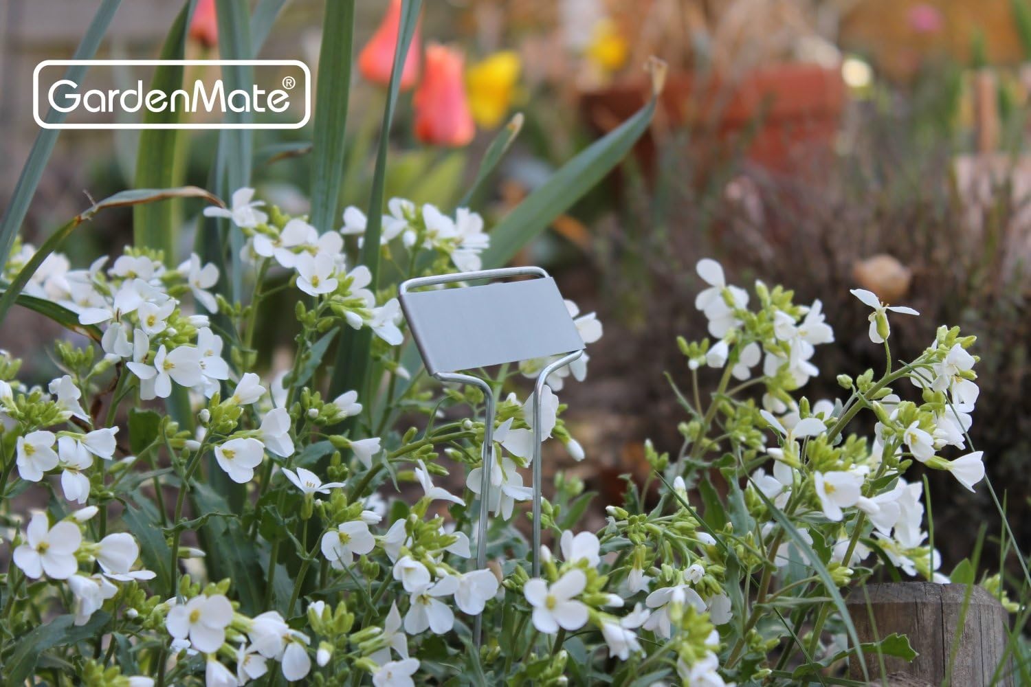 GardenMate 25-Pack Weatherproof Banner Metal Plant Labels, Height 10.5", Label Area 2.5'' x 7/8''