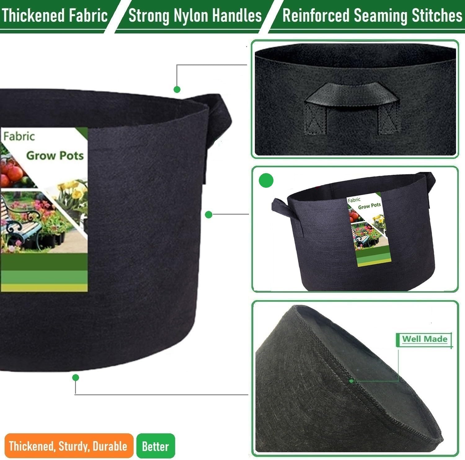 200 Gallon Big Raised Garden Bed Bag (50x24 inch) Large Plant Grow Bag for Tomato,Potato Planter,Herbs Veggies