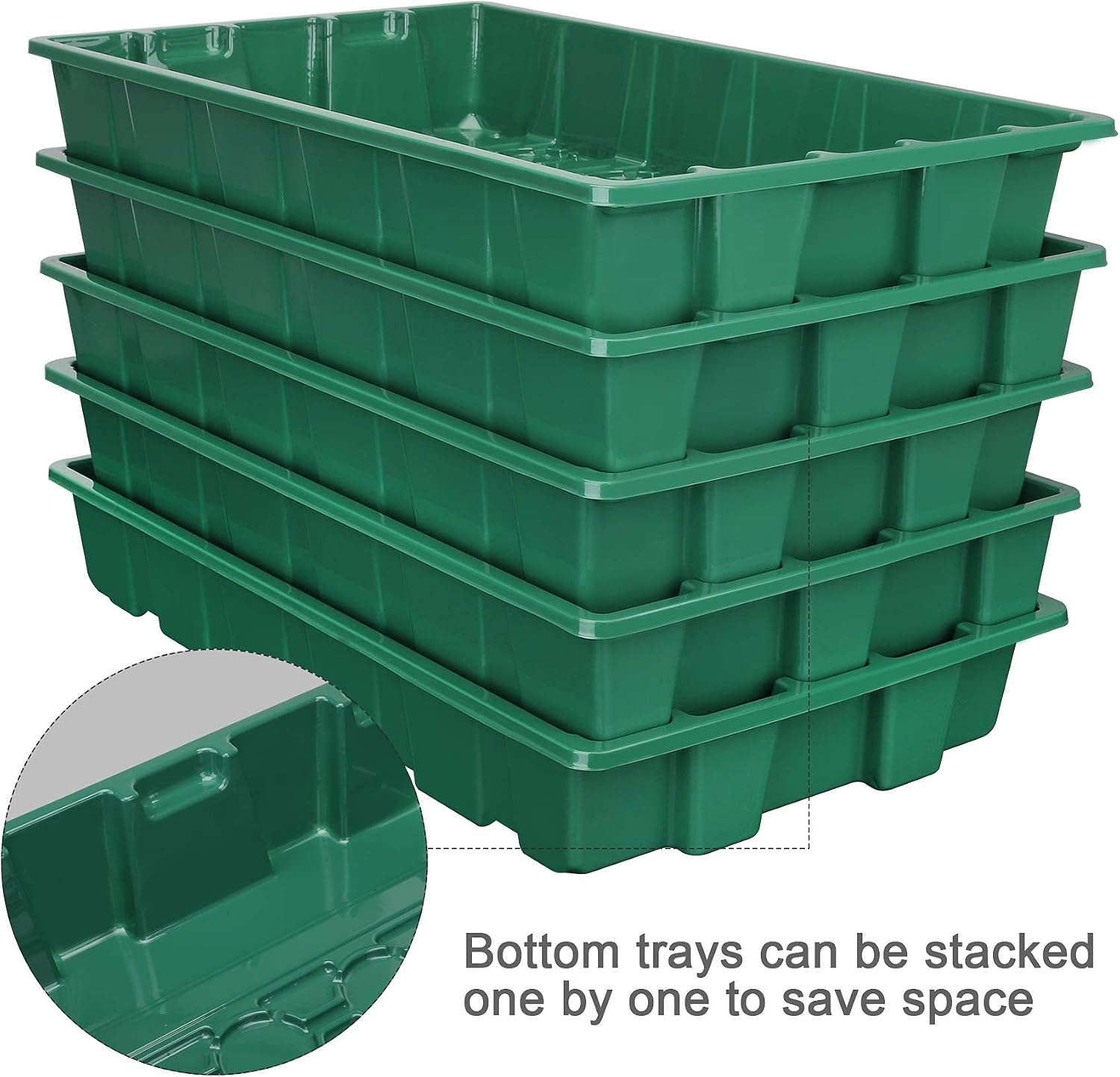 MIXC Seedling Trays Seed Starter Tray, 10-Pack Mini Propagator Plant Grow Kit Greenhouse with Humidity Vented Domes and