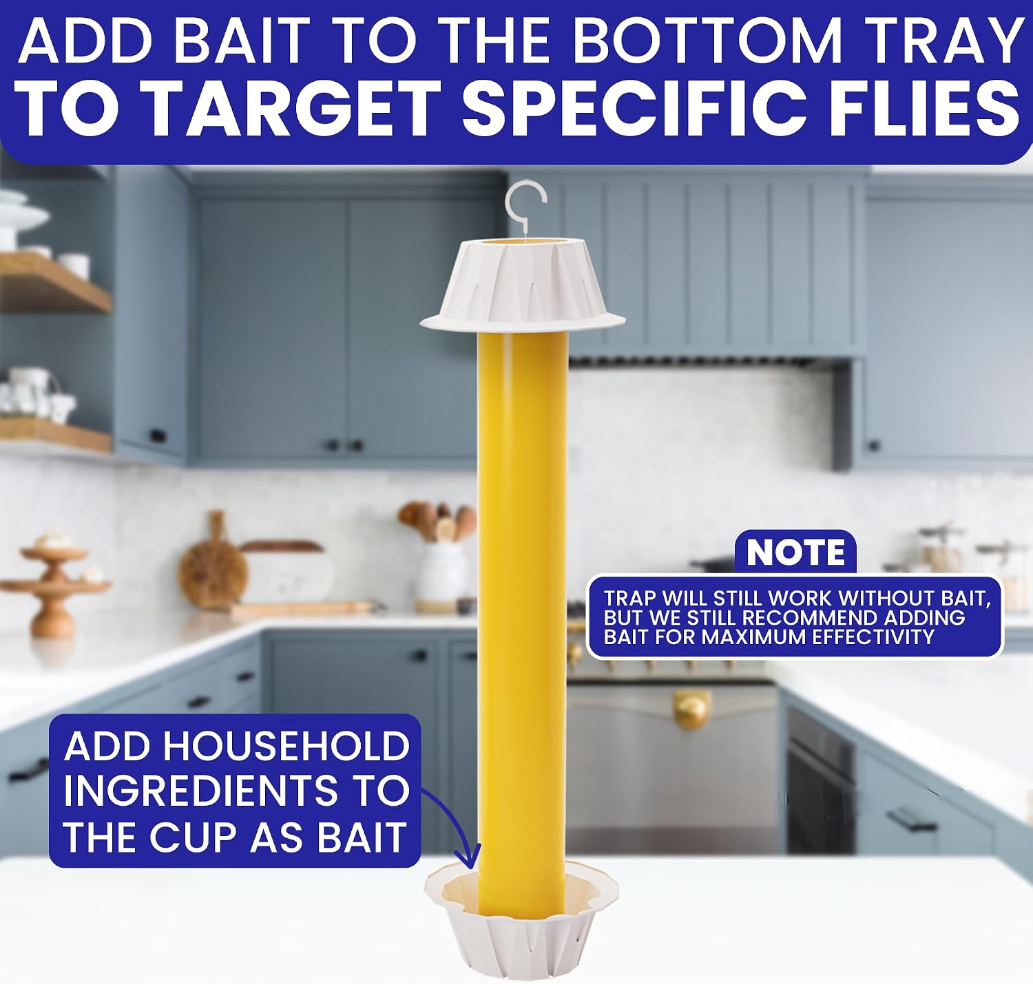 Fly Stick Sticky Fly Traps for Indoors Outdoor 6pk. Non-Toxic Super Sticky Hanging Flies Catcher Paper Tape Strips for