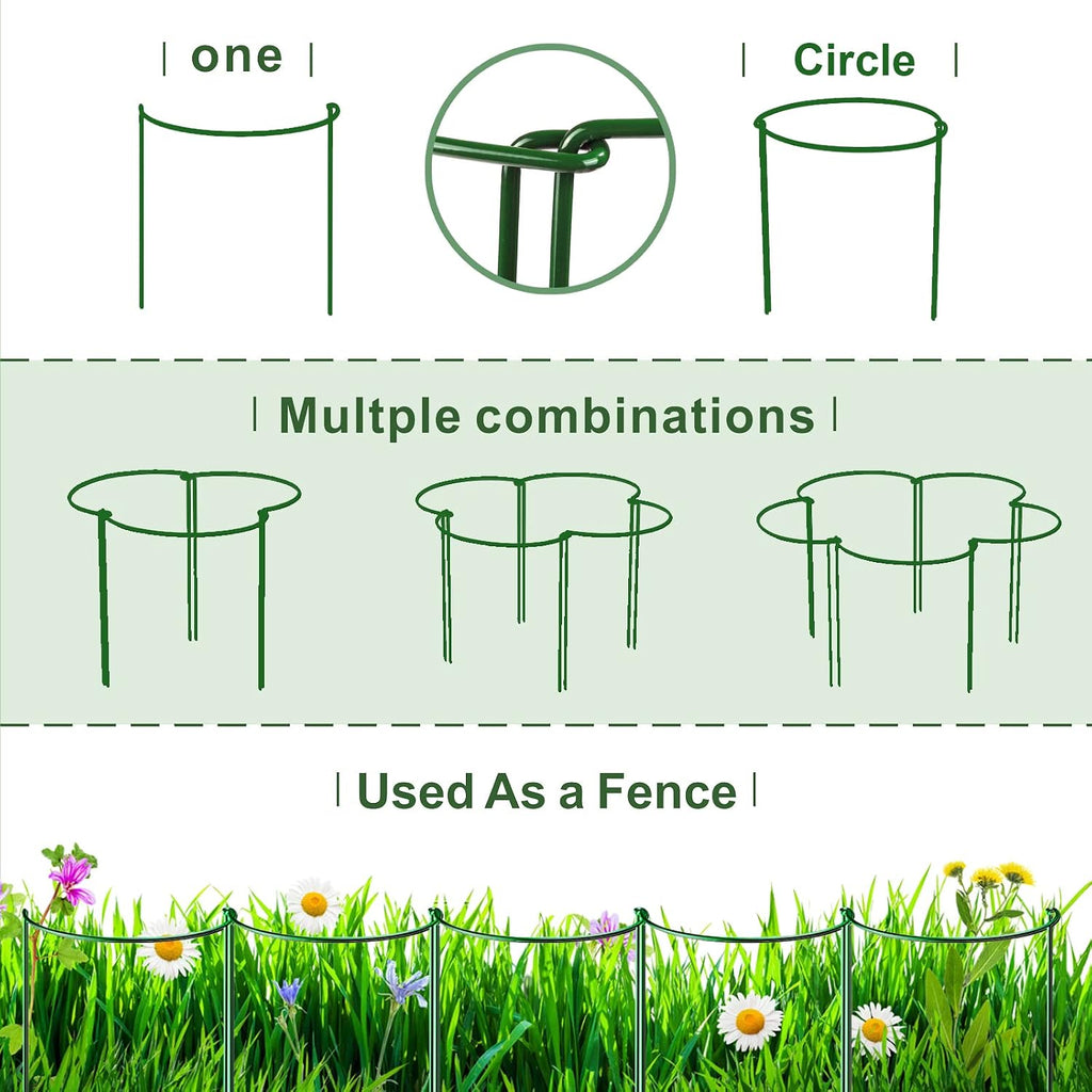 LEOBRO Plant Support Plant Stakes, 12pcs Peony Cages and Supports, Metal Garden Stakes Plant Supports, Plant Support
