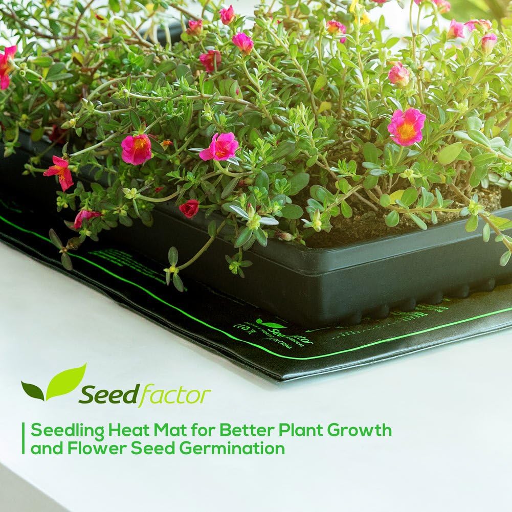 MET Certified Seedling Heat Mat, Seedfactor Waterproof Durable Germination Station Heat Mat, Warm Hydroponic Heating