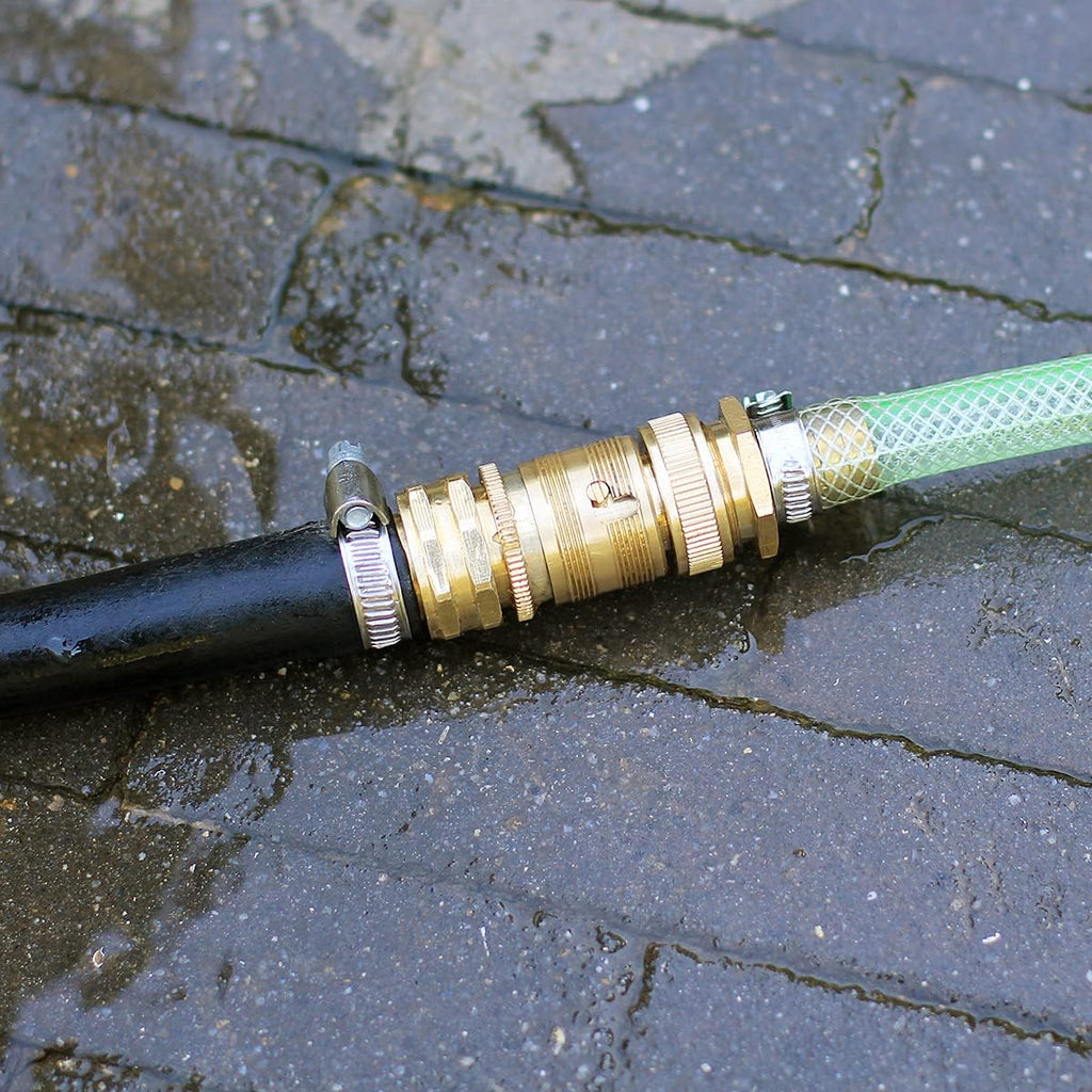 Solid Brass 3/4" GHT Garden Hose Quick Connector | Leak - Proof, Heavy - Duty for Outdoor garden watering and car