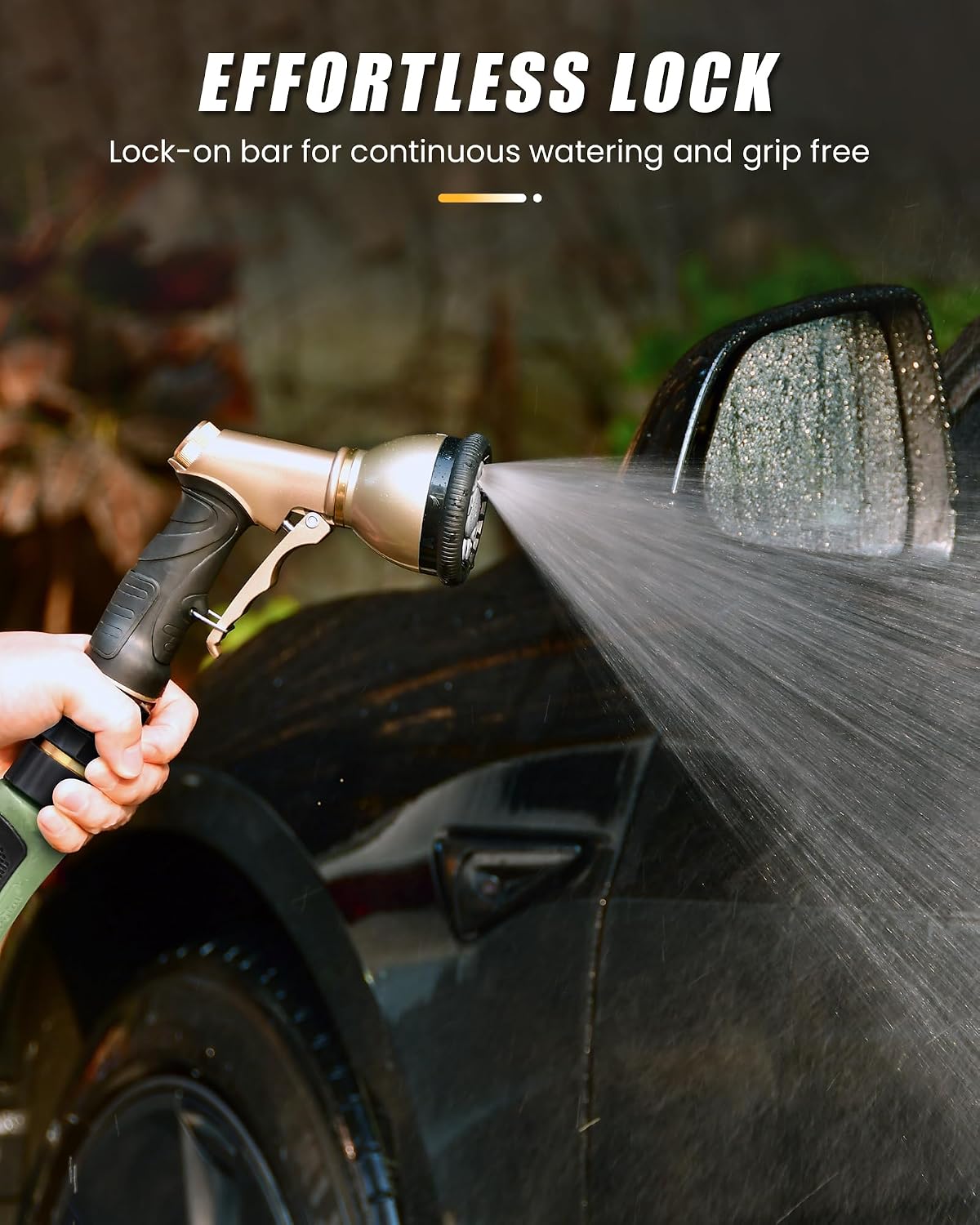 RAINPOINT Garden Hose Nozzle, Hose Sprayer Nozzle with 9 Spray Patterns, High Pressure Water Hose Nozzle Heavy Duty