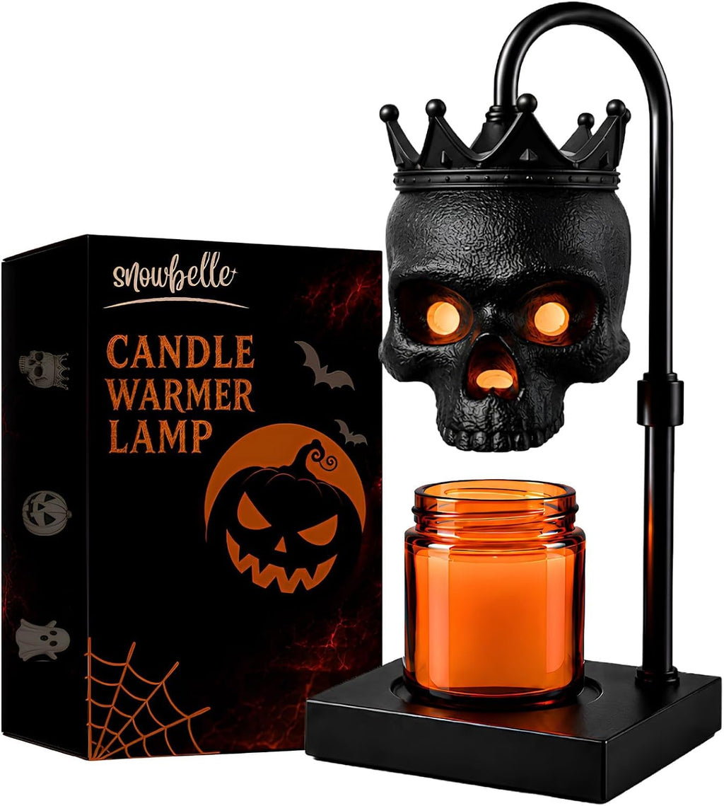 Skull Halloween Decor Sit & Yellow Cup Resin Skull Statue 1Pcs