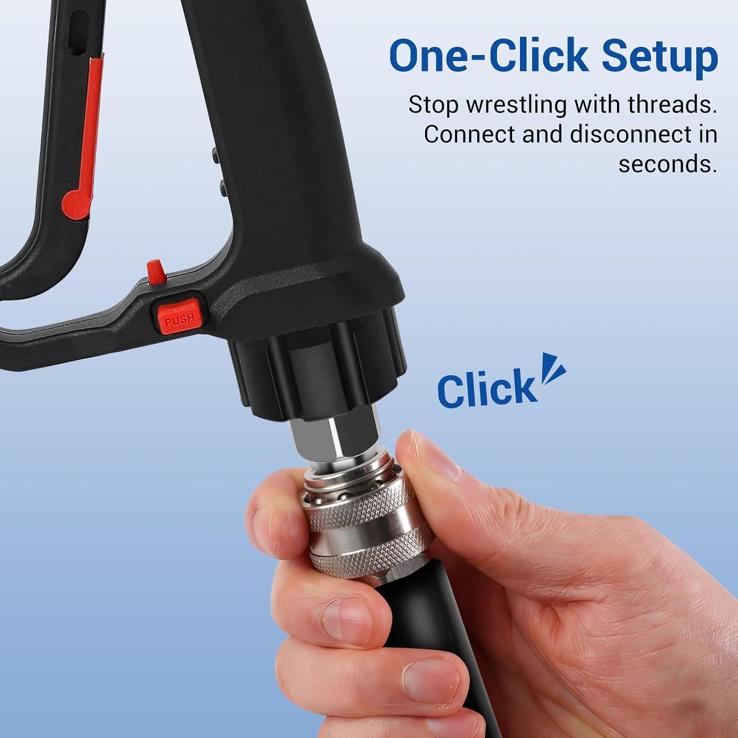 Pressure Washer Quick Connect Kit, 9-Piece Stainless Steel Adapter Set, M22-14mm to 3/8" Quick Disconnect with M22-15mm