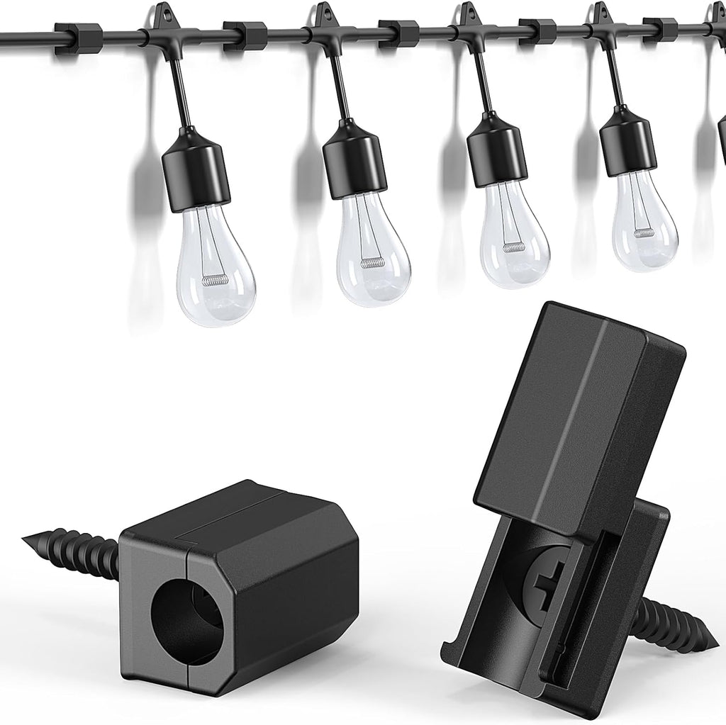 Lewufe Hooks for Outdoor String Lights Clips, Christmas Light Clips