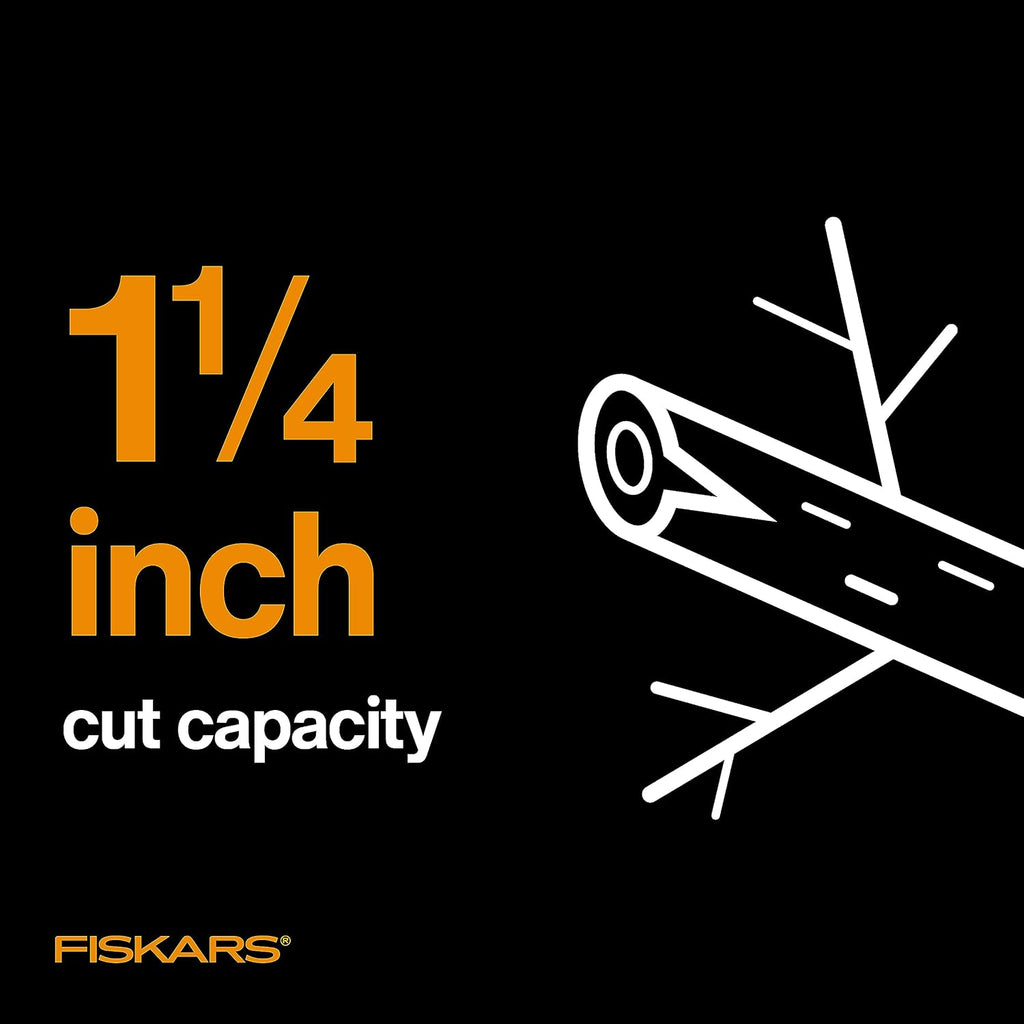 Fiskars 15” PowerGear Garden Anvil Loppers, Tree Trimmer, 1.25" Cuts