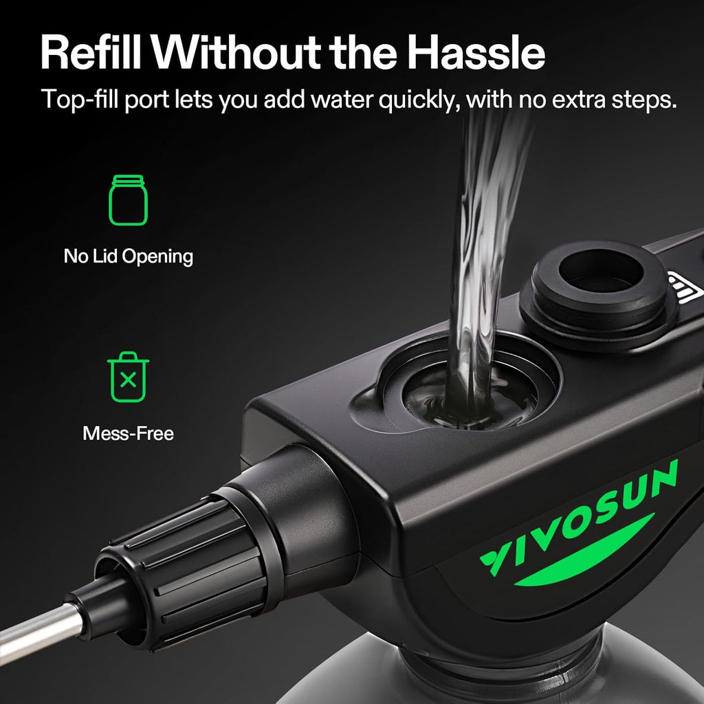 VIVOSUN 70oz Battery Powered Sprayer, Electric Spray Bottle | USB Rechargeable, Automatic Water Pump Plant Mister with