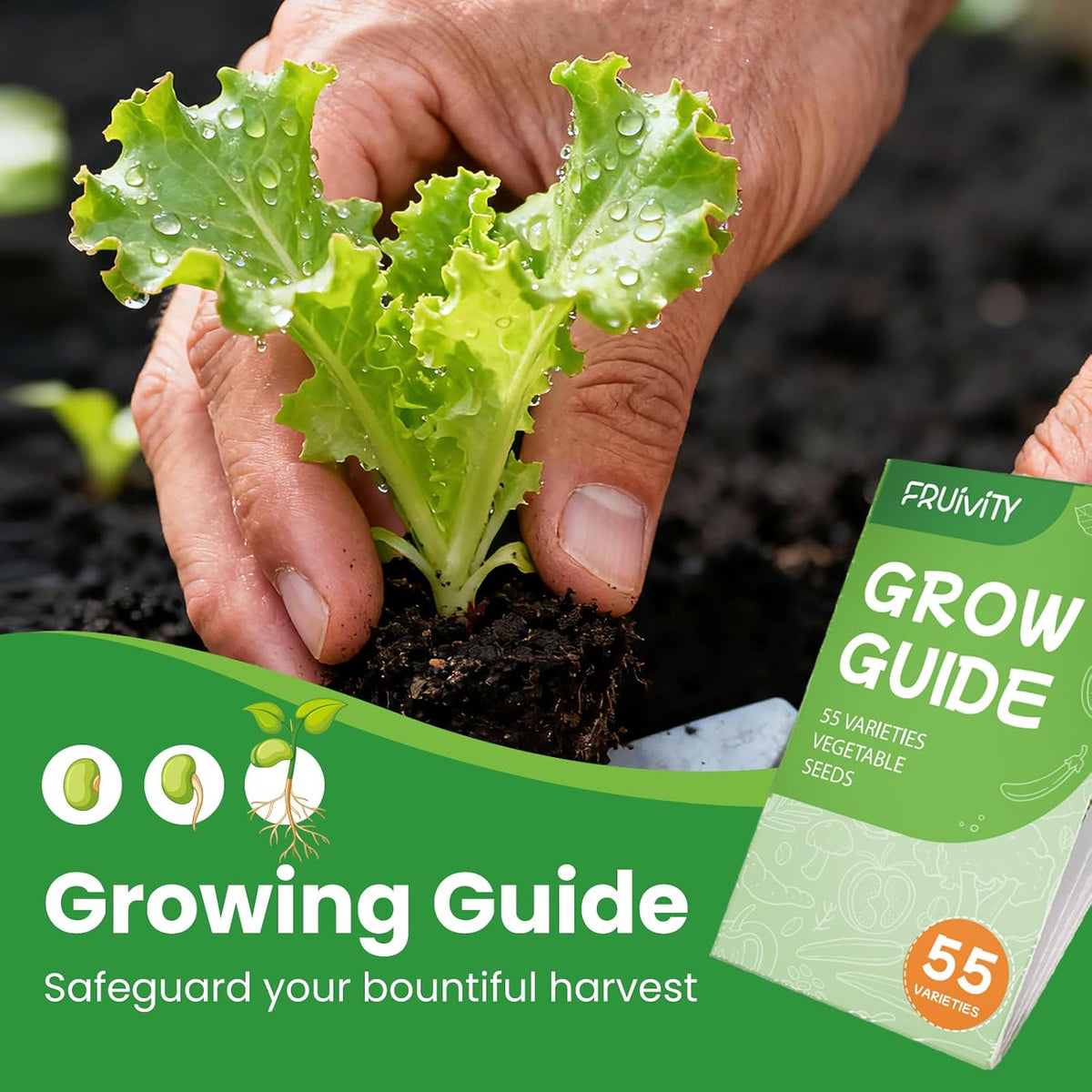 55 Vegetable Seeds Variety Pack - 39,000+ Heirloom Seeds for Planting Vegetables and Fruits, Outdoor Garden Seeds for