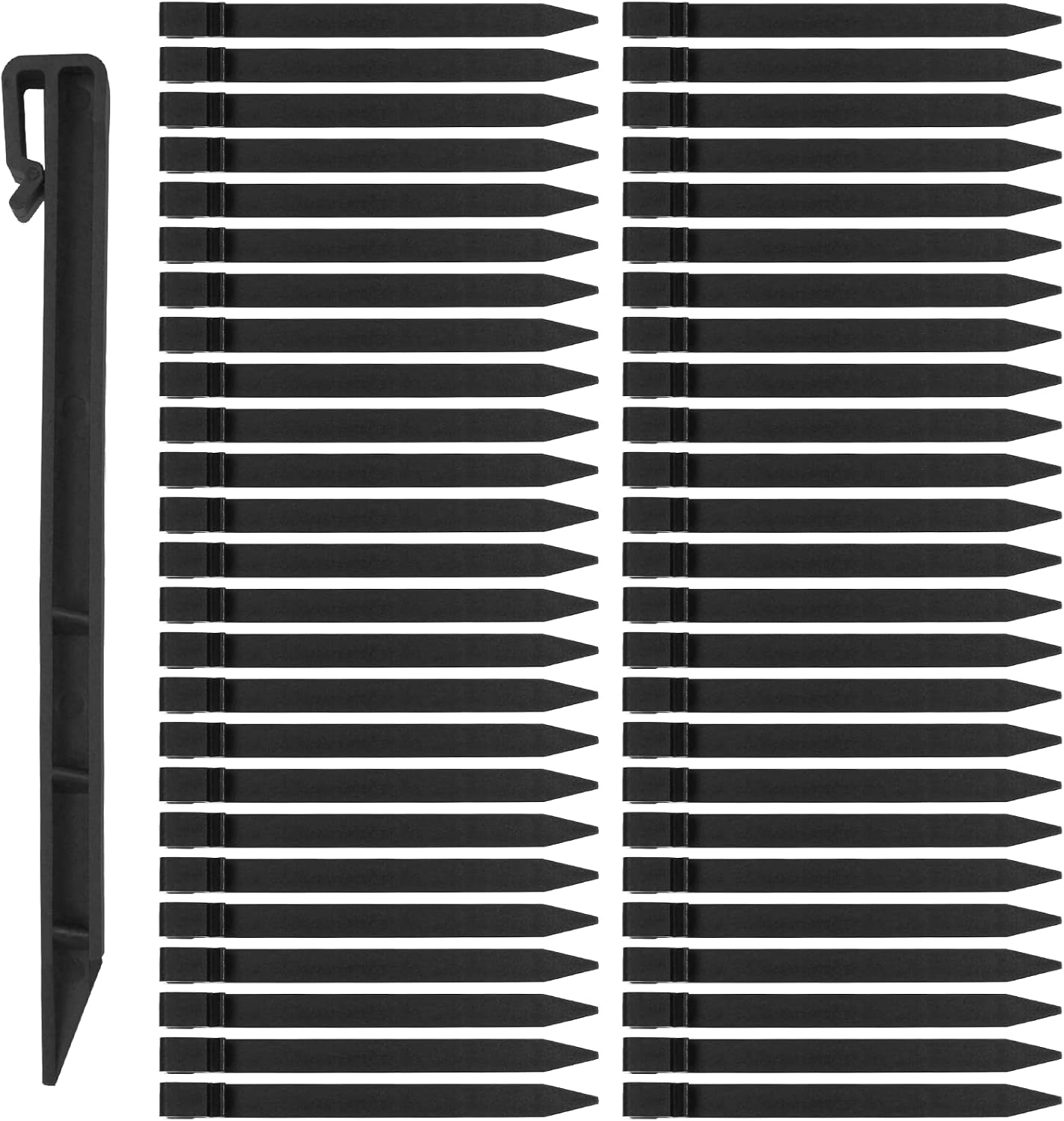 50 PCS Edging Stakes, Landscape Edging Stake for Gardening, Ground Stakes | 10 Inch Plastic Plant Stakes for outdoor