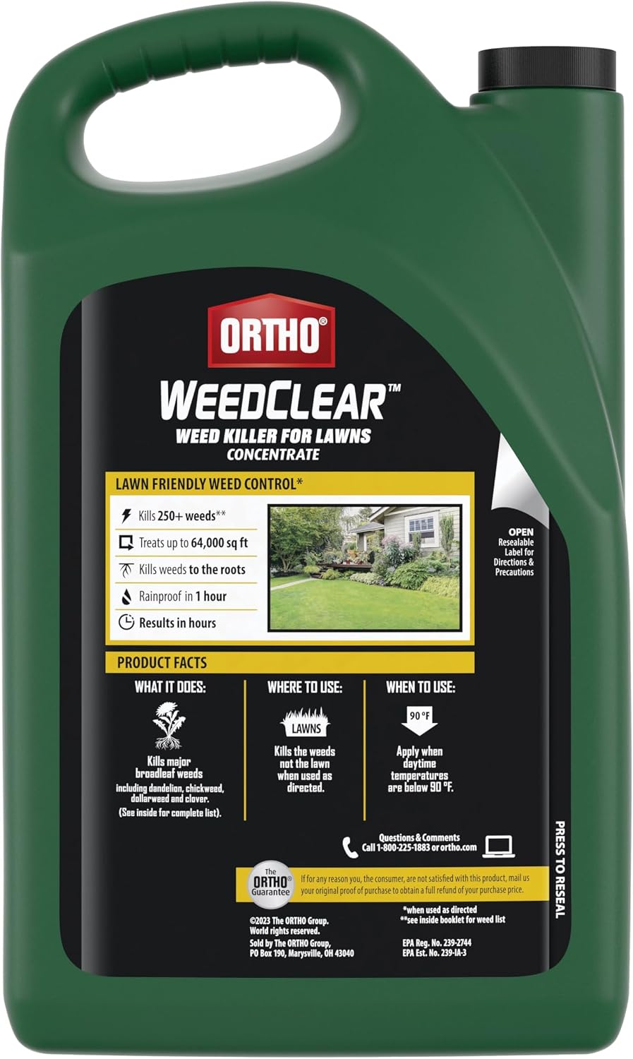 Ortho WeedClear Weed Killer for Lawns Concentrate, 1 gal. | Weed Killer Concentrate, Won't Harm Grass When Used as