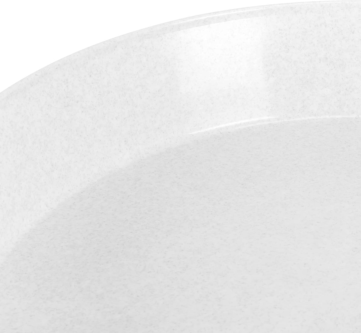 18in (16.3in Base) White Granite Case of 2 | Plant Saucers