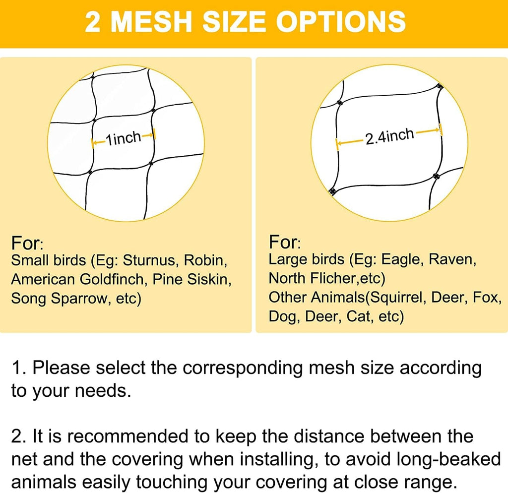 BSTPCOO Bird Netting 25'x100' with 2.4" Square Mesh Chicken Coop Nettings | Poultry Netting Over Chicken Run, Heavy